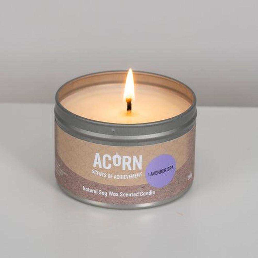 Acorn Lavender Spa Candle Tin-Acorn-Basalt and Oak