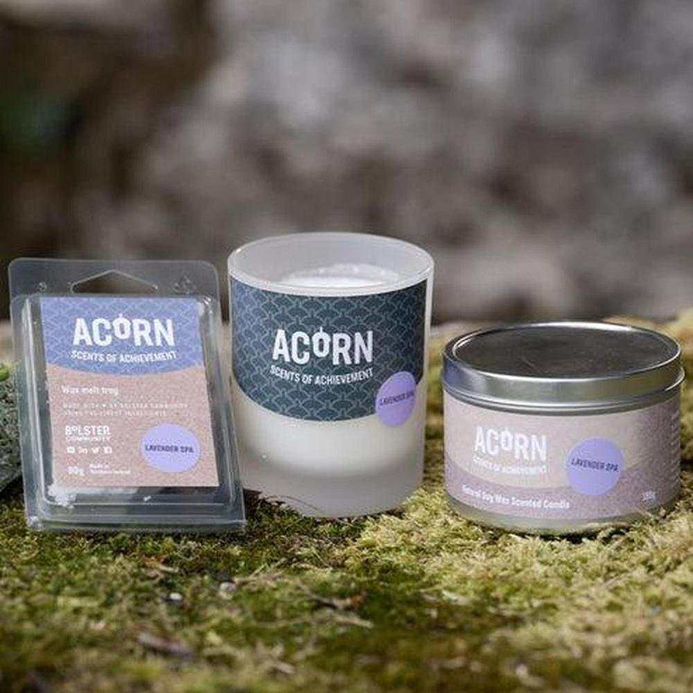 Acorn Lavender Spa Candle Tin-Acorn-Basalt and Oak