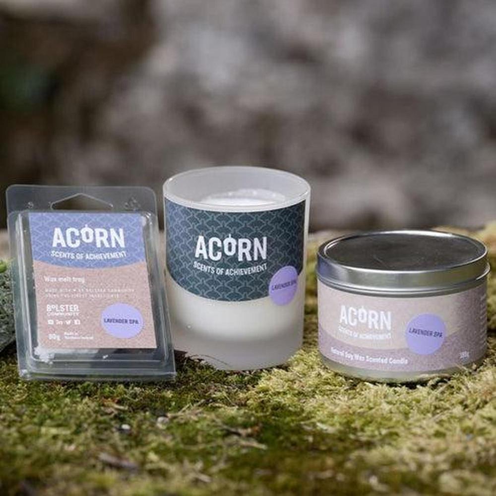 Acorn Lavender Spa Candle Tin-Acorn-Basalt and Oak