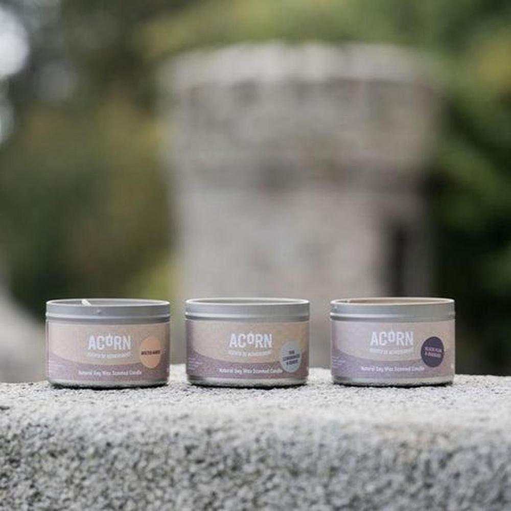 Acorn Molten Amber Candle Tin-Acorn-Basalt and Oak