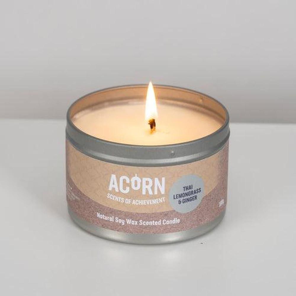 Acorn Thai Lemongrass & Ginger Candle Tin-Acorn-Basalt and Oak