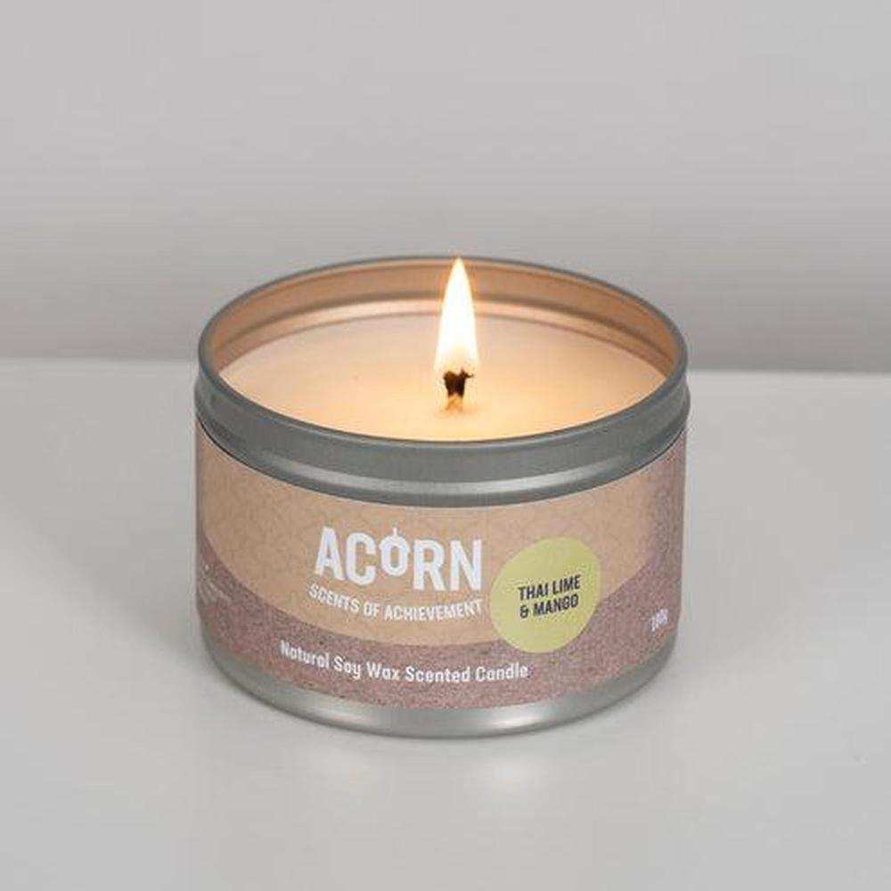 Acorn Thai Lime & Mango Candle Tin-Acorn-Basalt and Oak