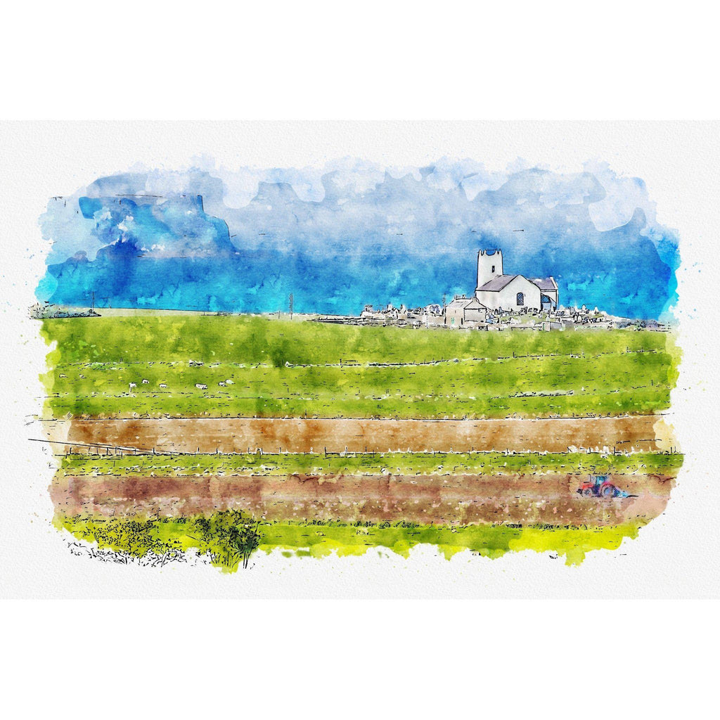 Ballintoy Church Limited Edition Print-Muddypuddle Digital Art-Artisan Market Online