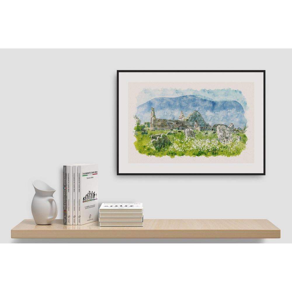 Bonamargy Friary Limited Edition Print-Muddypuddle Digital Art-Basalt and Oak