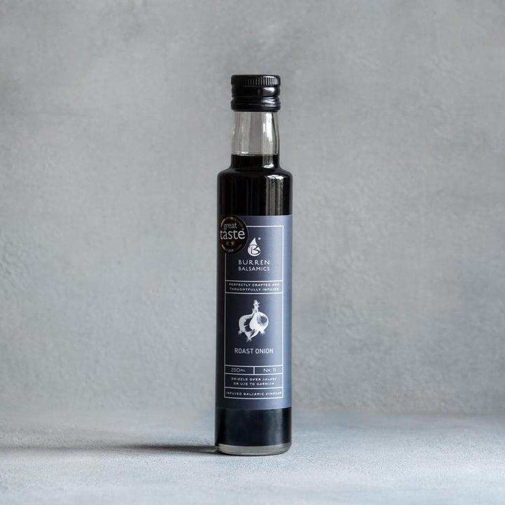 Burren Balsamics Infused Vinegar 100ml bottle roast onion flavor for cooking and salad dressing