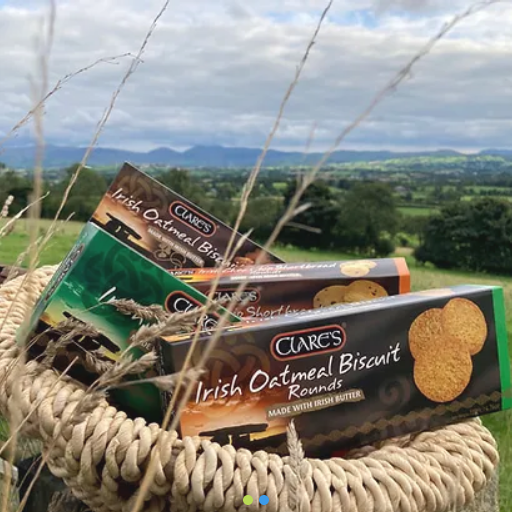 Clares Irish Oatmeal Biscuits Round Shaped-Grace's-Artisan Market Online