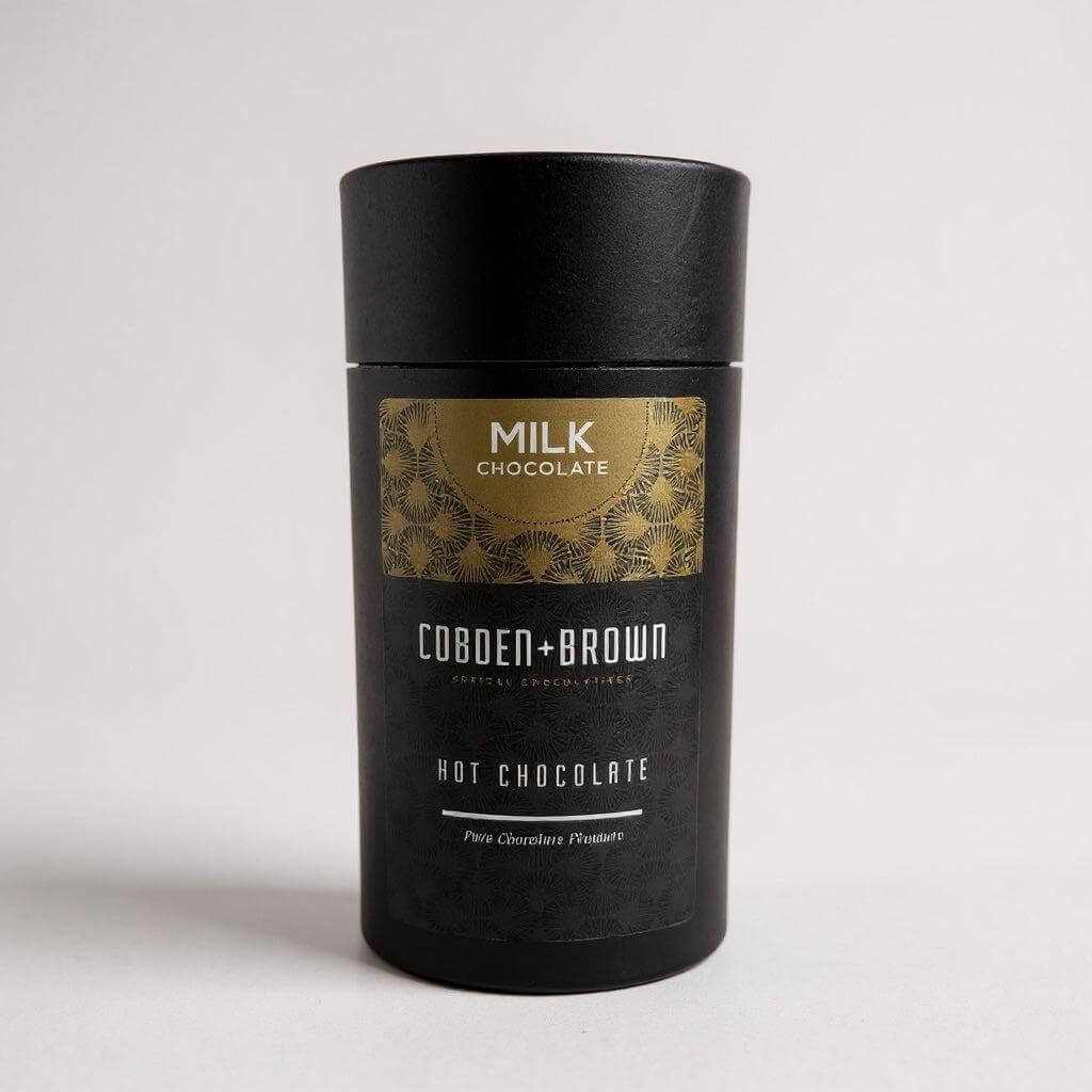 Cobden and Brown Hot Chocolate milk chocolate 200g tub with rich smooth chocolate blend