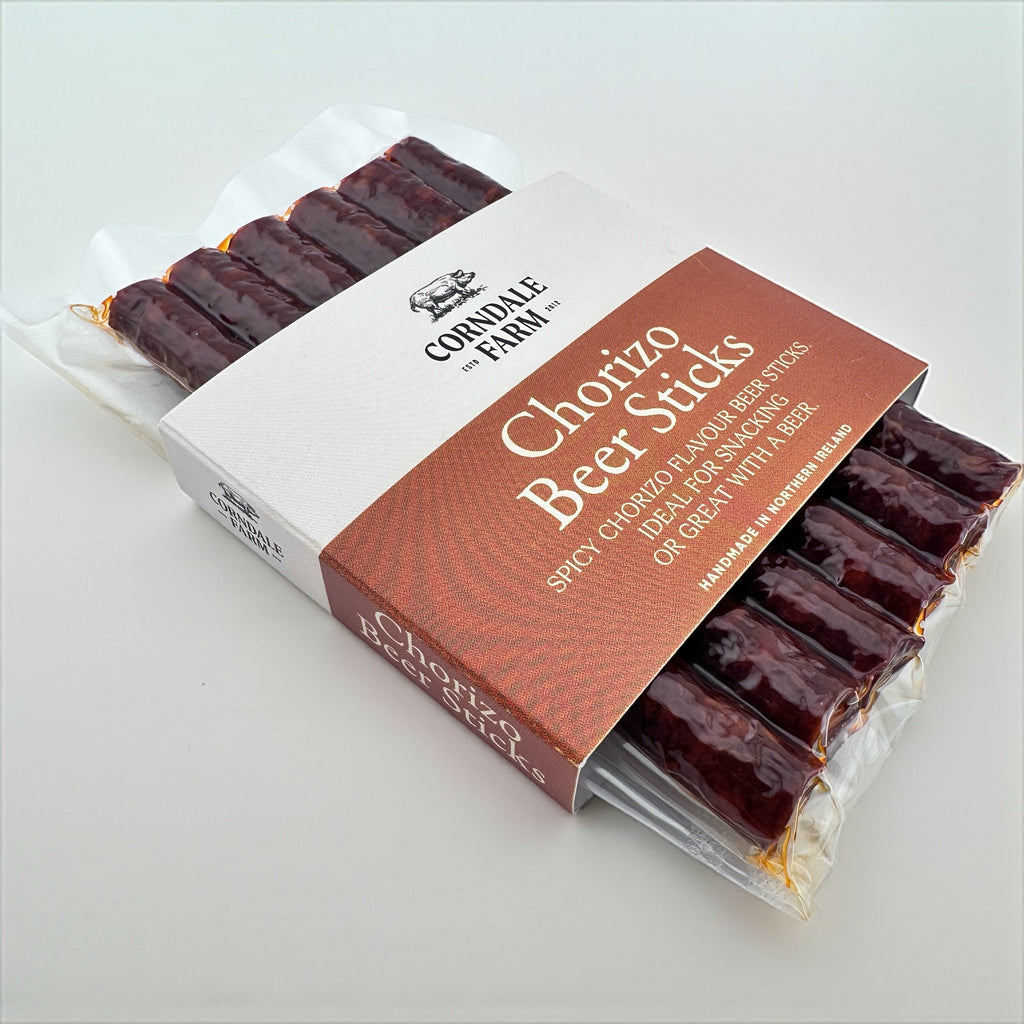 Corndale Farm Chorizo Beer Sticks spicy free range pork snack salami pack