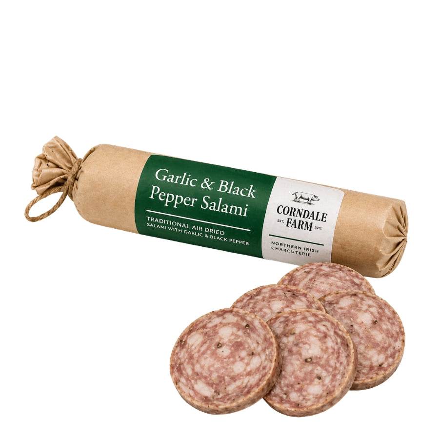 Corndale Farm Garlic and Black Pepper Salami | Basalt and Oak