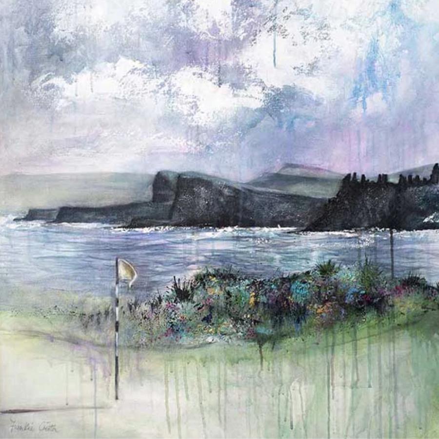 Frankie Creith DUNLUCE GOLF PORTRUSH Apron-Art-Artist Frankie Creith-Basalt and Oak