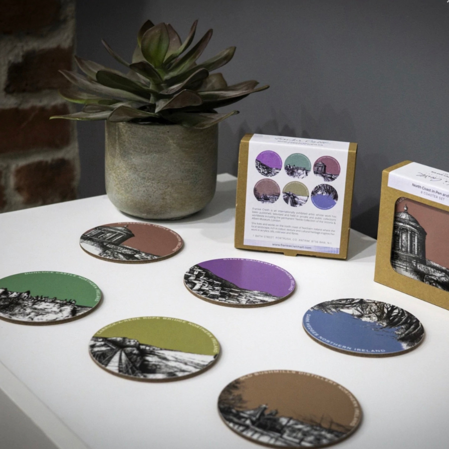 Frankie Creith NORTH COAST PEN & INK Six Coaster Set-Artist Frankie Creith-Artisan Market Online