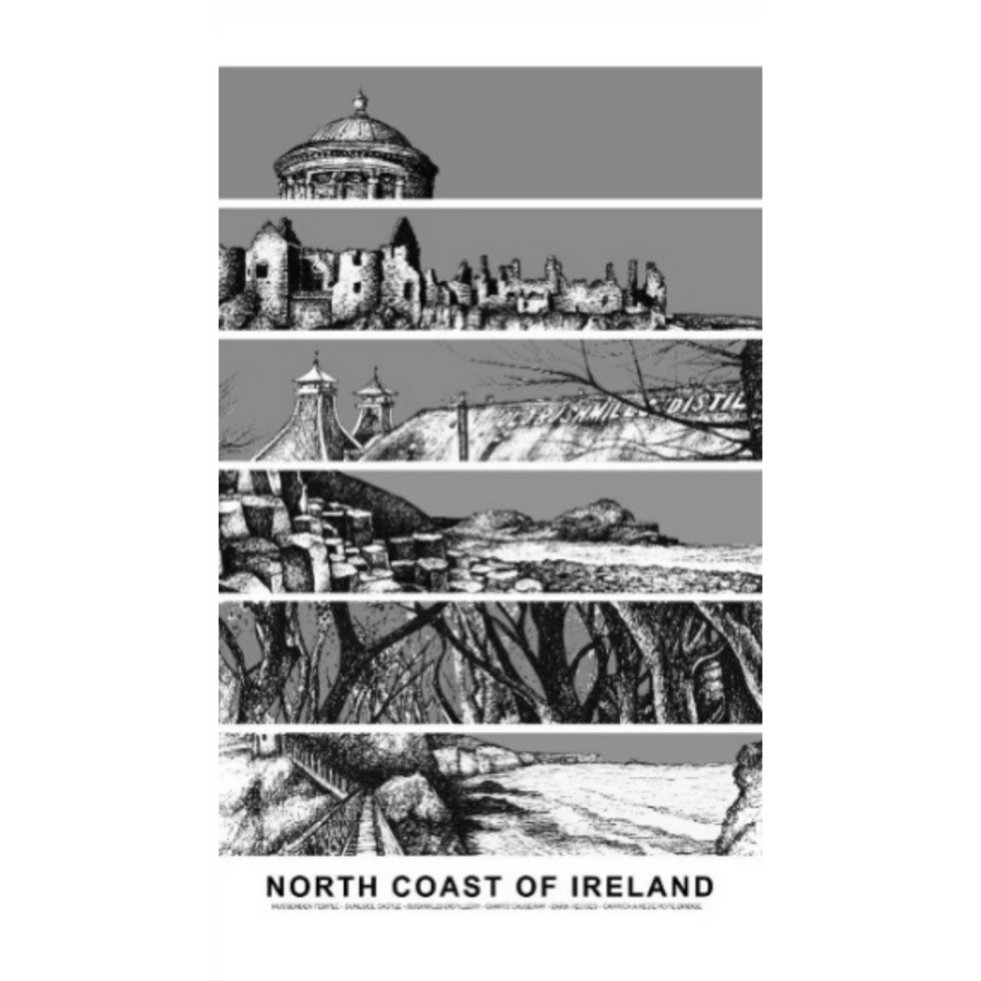 Frankie Creith NORTH COAST Tea Towel-Artist Frankie Creith-Artisan Market Online