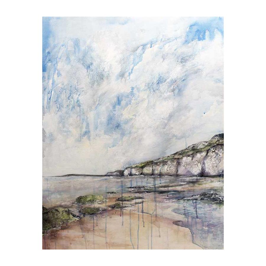 Frankie Creith PURPLE WHITEROCKS Tea Towel-Art-Artist Frankie Creith-Basalt and Oak
