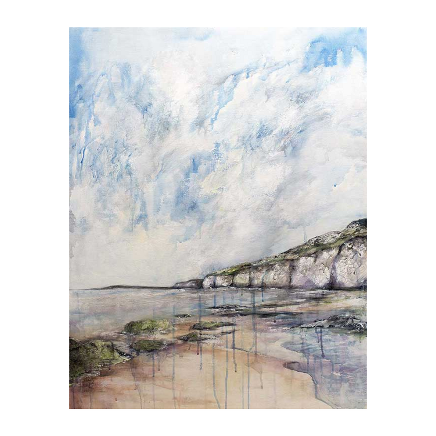 Frankie Creith PURPLE WHITEROCKS Tea Towel-Artist Frankie Creith-Artisan Market Online