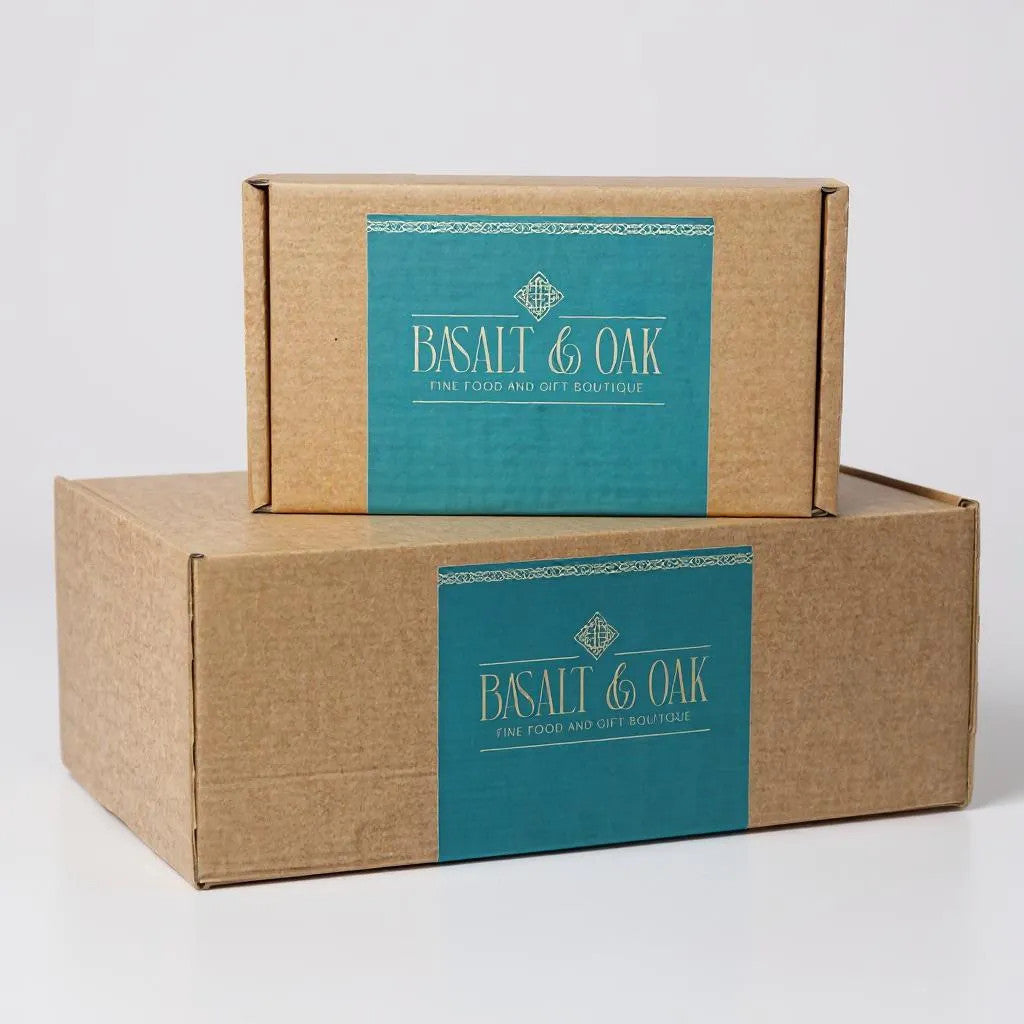 Kraft Hamper Box-Basalt & Oak-Basalt and Oak