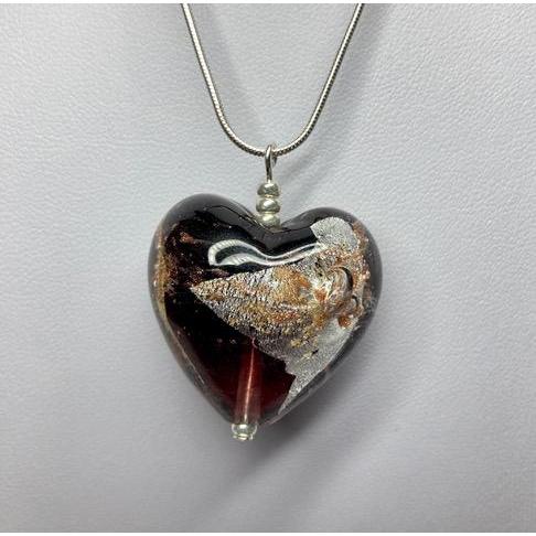 Lampwork Heart Necklace-Meadow Park Beading-Artisan Market Online