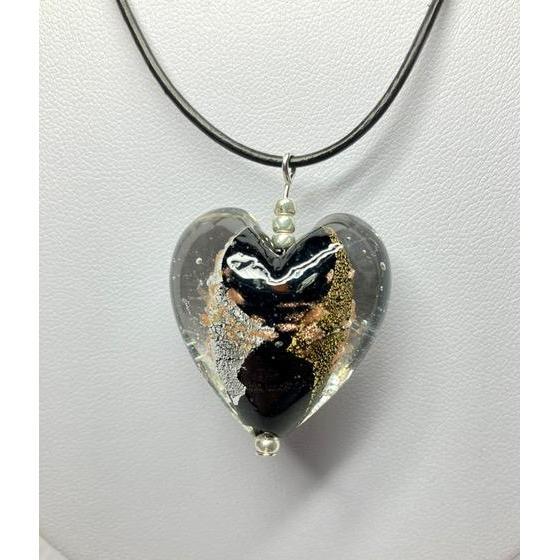 Lampwork Heart Necklace-Meadow Park Beading-Artisan Market Online