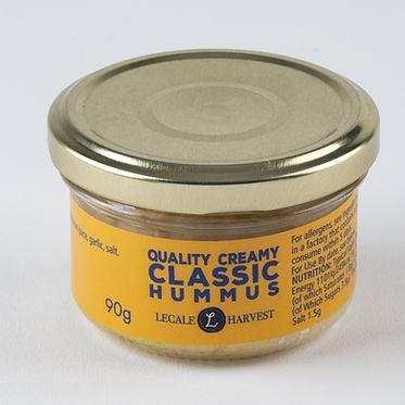 Lecale Harvest creamy classic hummus 90g jar with sunflower oil and tahini ingredients