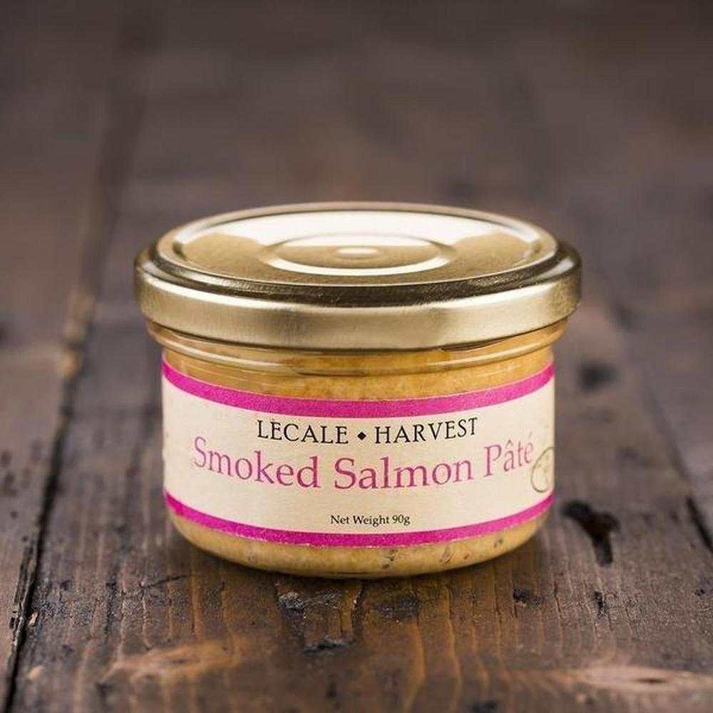 Lecale Harvest Smoked Salmon Pate 90g jar with creamy smoked salmon and fish ingredients