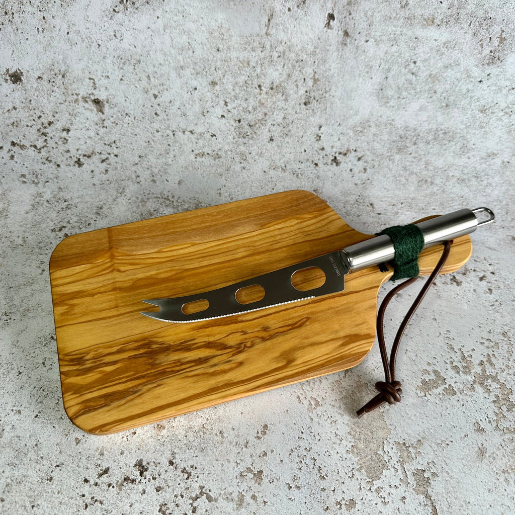 RJP Olivewood Cheeese Board and Knife Set-RJP Turning-Artisan Market Online