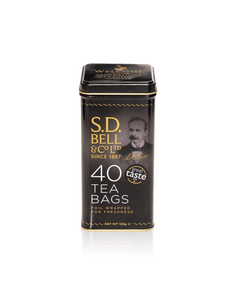 S.D. Bell’s Breakfast Tea 40 biodegradable bags in eco-friendly reusable tin
