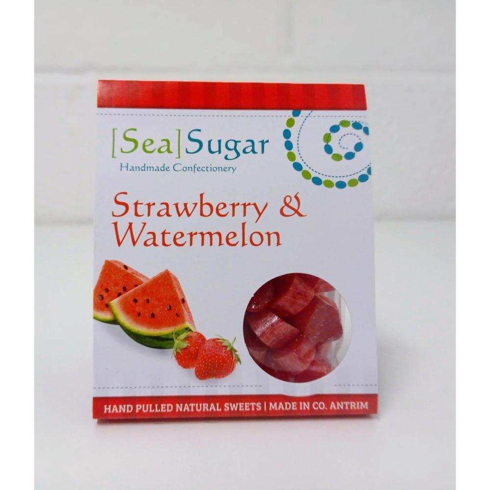 Sea Sugar Strawberry and Watermelon sweets packaging with jelly candies inside