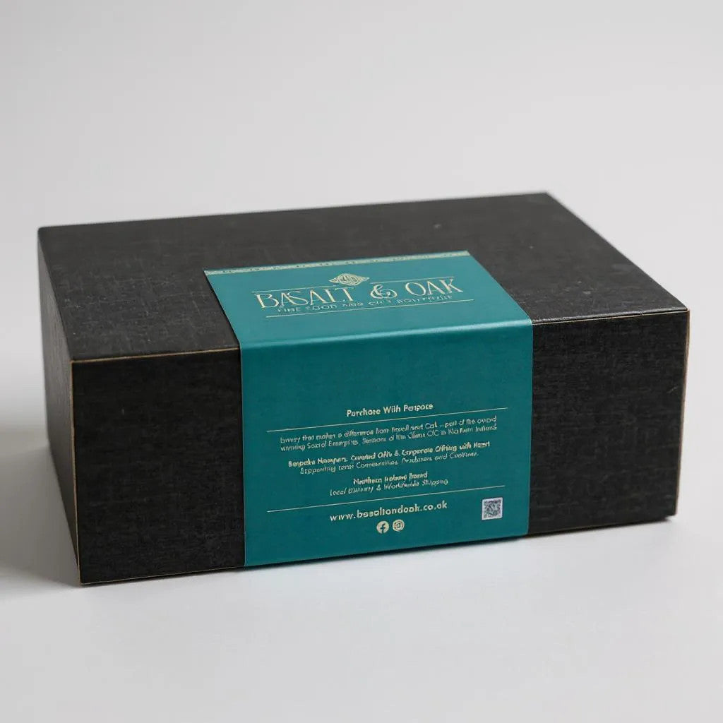 Black Hamper Box-Basalt & Oak-Basalt and Oak