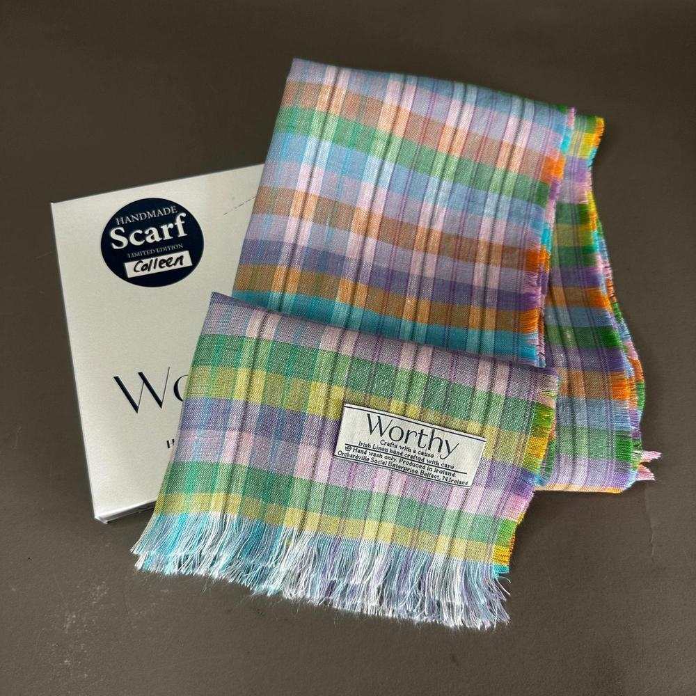Worthy Irish Linen Scarf-Worthy-Basalt and Oak