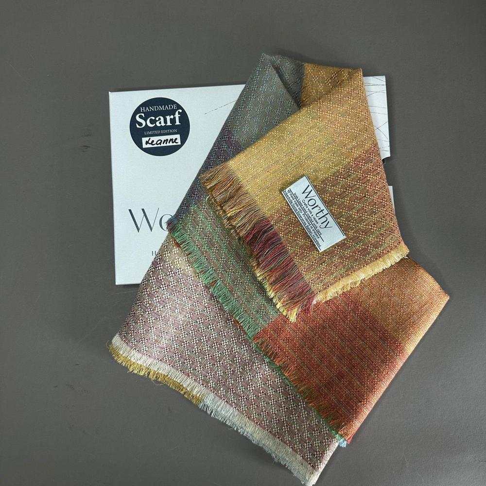 Worthy Irish Linen Scarf-Worthy-Basalt and Oak