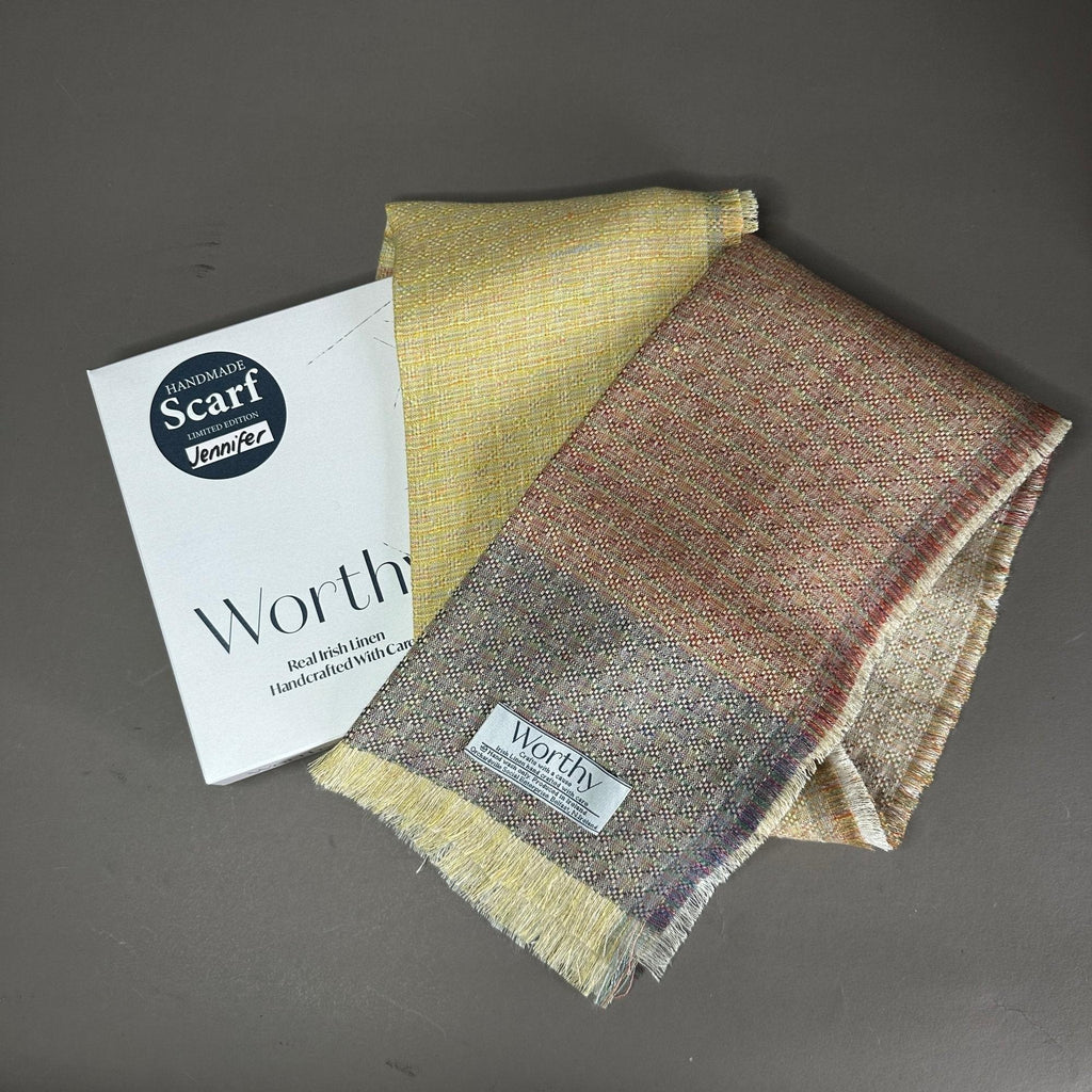 Worthy Irish Linen Scarf-Worthy-Basalt and Oak