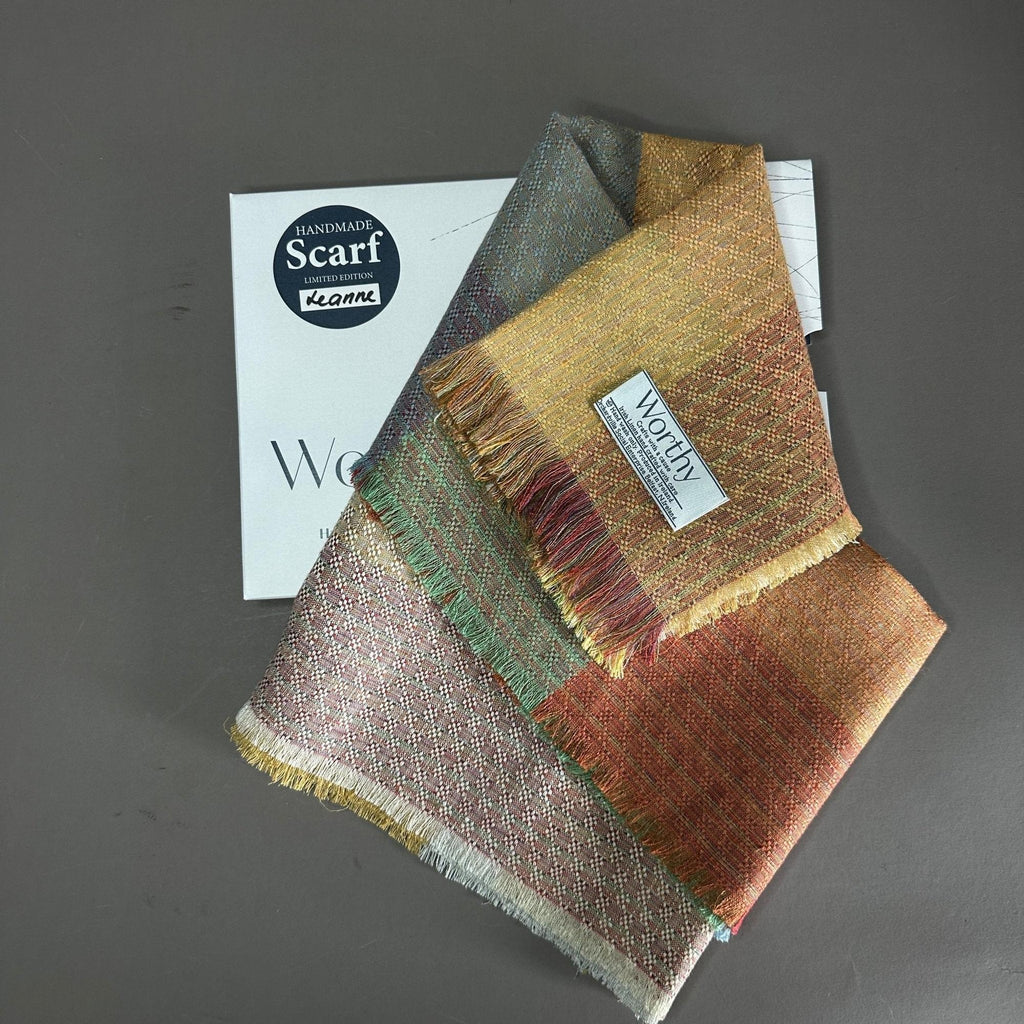 Worthy Irish Linen Scarf-Worthy-Basalt and Oak