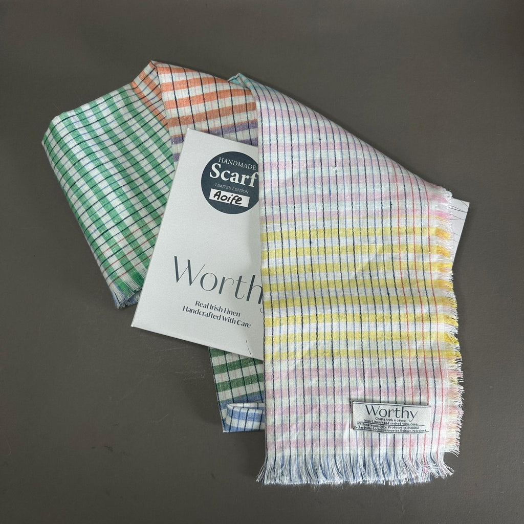 Worthy Irish Linen Scarf-Worthy-Basalt and Oak
