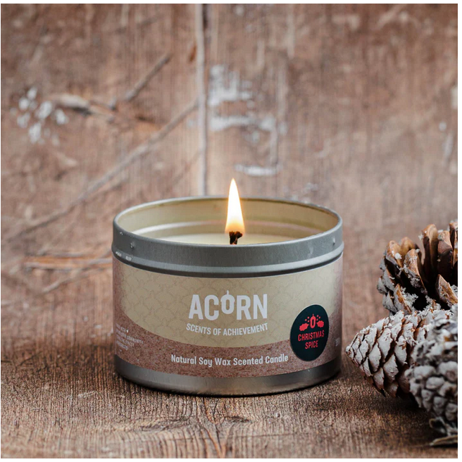 Acorn Christmas Spice - Soy Candle Tin-Acorn-Artisan Market Online