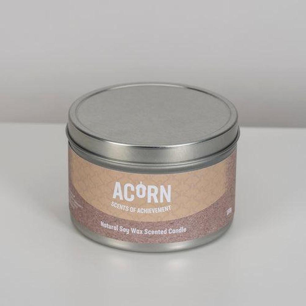Acorn Damson Rose & Plum Candle Tin-Acorn-Basalt and Oak