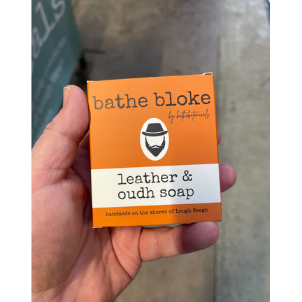 Bathe Botanicals Bloke Leather & Oudh Soap-Bathe Botanicals-Artisan Market Online