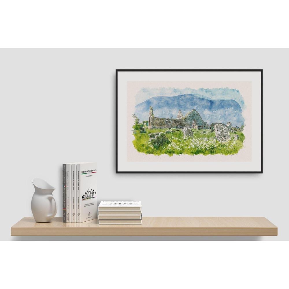 Bonamargy Friary Limited Edition Print-Muddypuddle Digital Art-Basalt and Oak