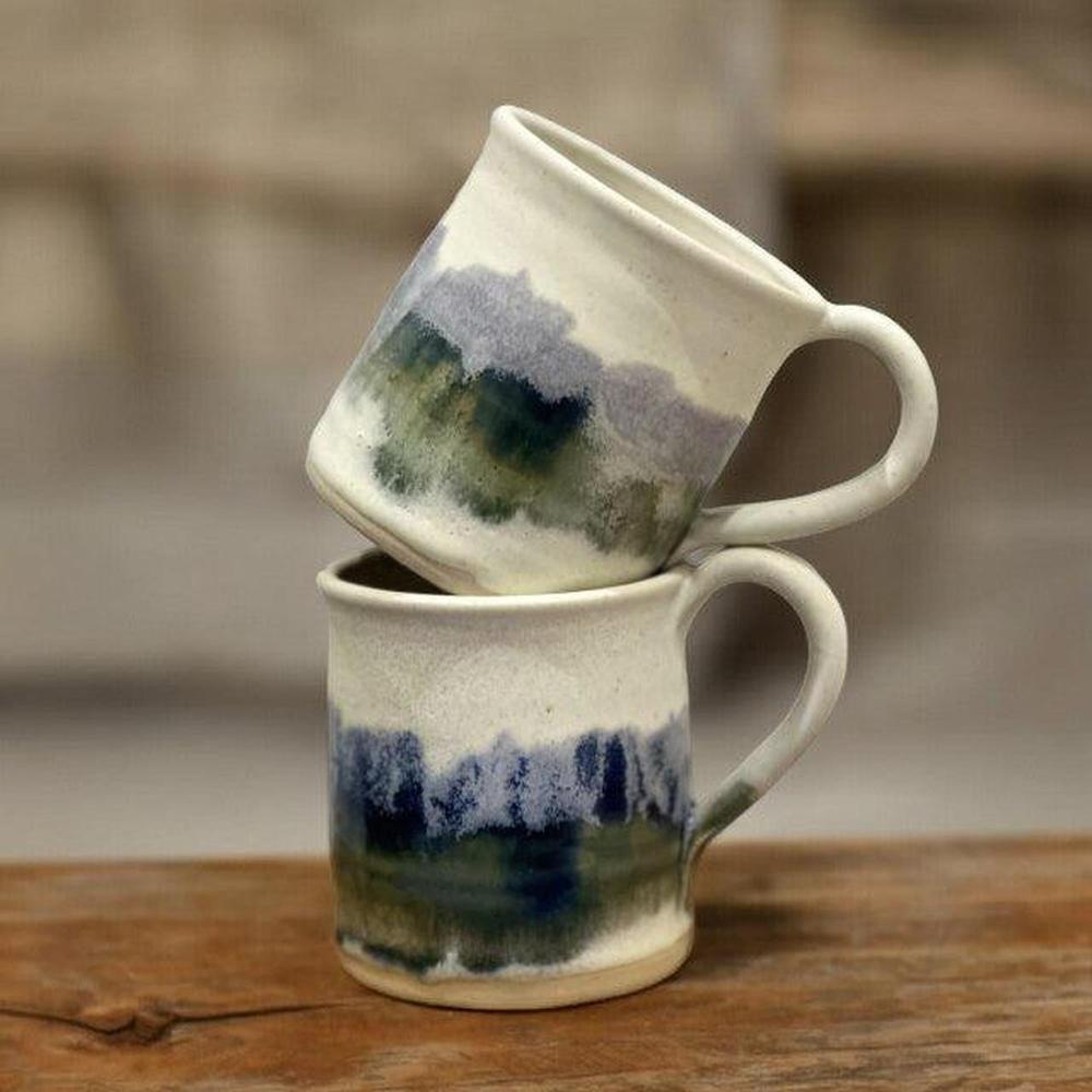 CH Pottery Mug - Impressionism-CH Pottery-Basalt and Oak