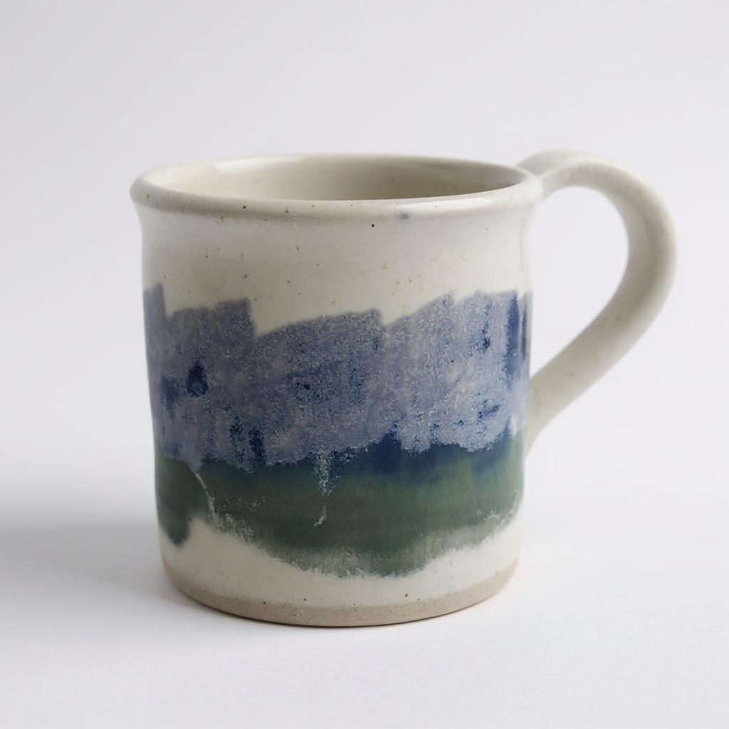 CH Pottery Mug - Impressionism-CH Pottery-Basalt and Oak