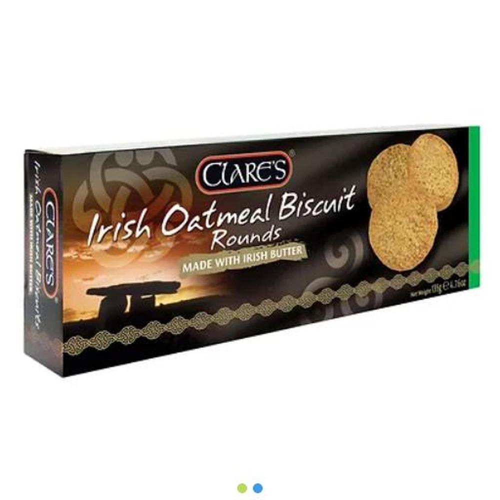 Clares Irish Oatmeal Biscuits Round Shaped-Grace's-Basalt and Oak