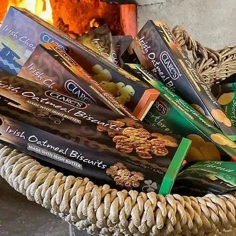 Clares Irish Oatmeal Biscuits Shamrock Shaped-Grace's-Basalt and Oak