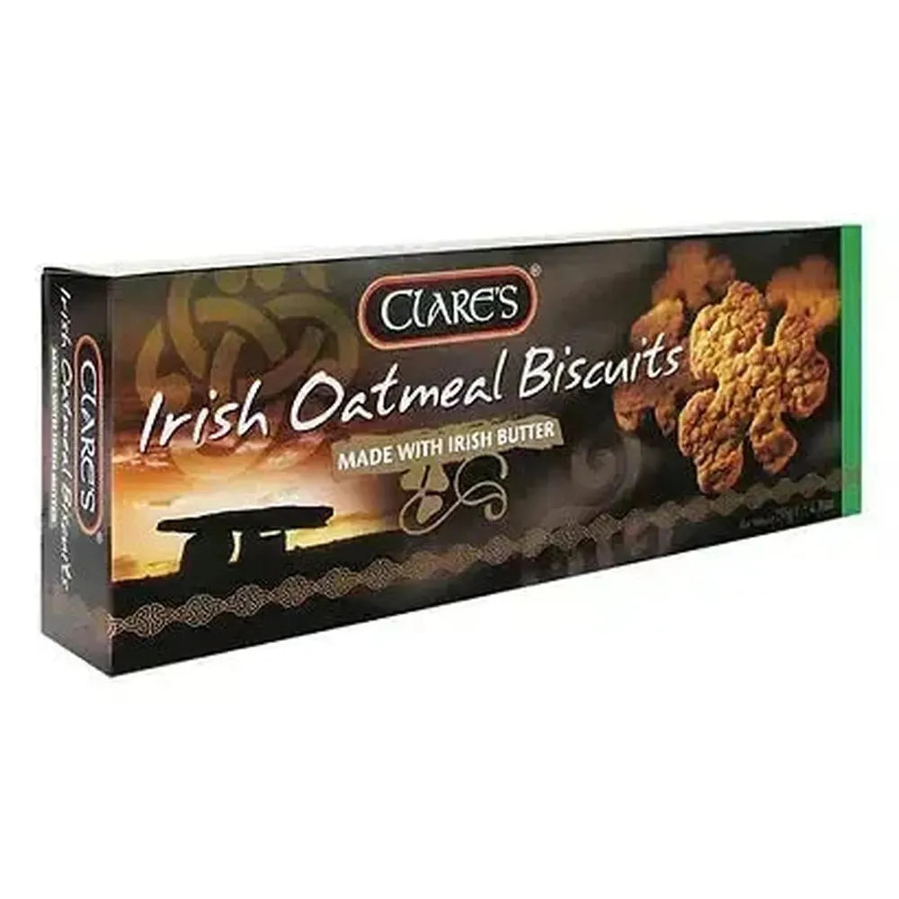 Clares Irish Oatmeal Biscuits Shamrock Shaped-Grace's-Basalt and Oak