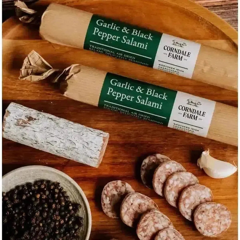 Corndale Farm Garlic and Black Pepper Salami-Corndale Farm-Basalt and Oak