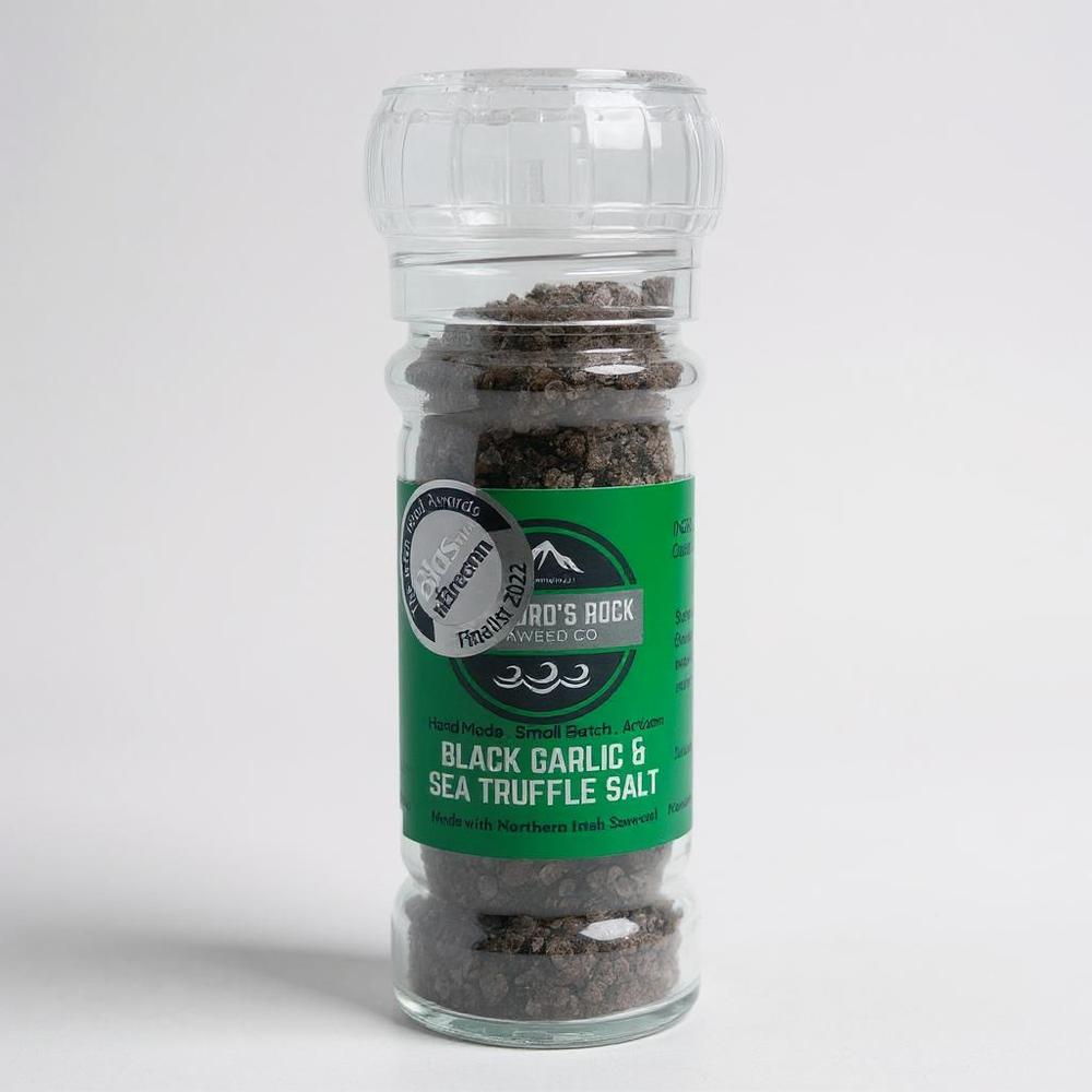 Crawford's Rock Black Garlic and Sea Truffle Salt-Crawford's Rock Seaweed Co-Basalt and Oak