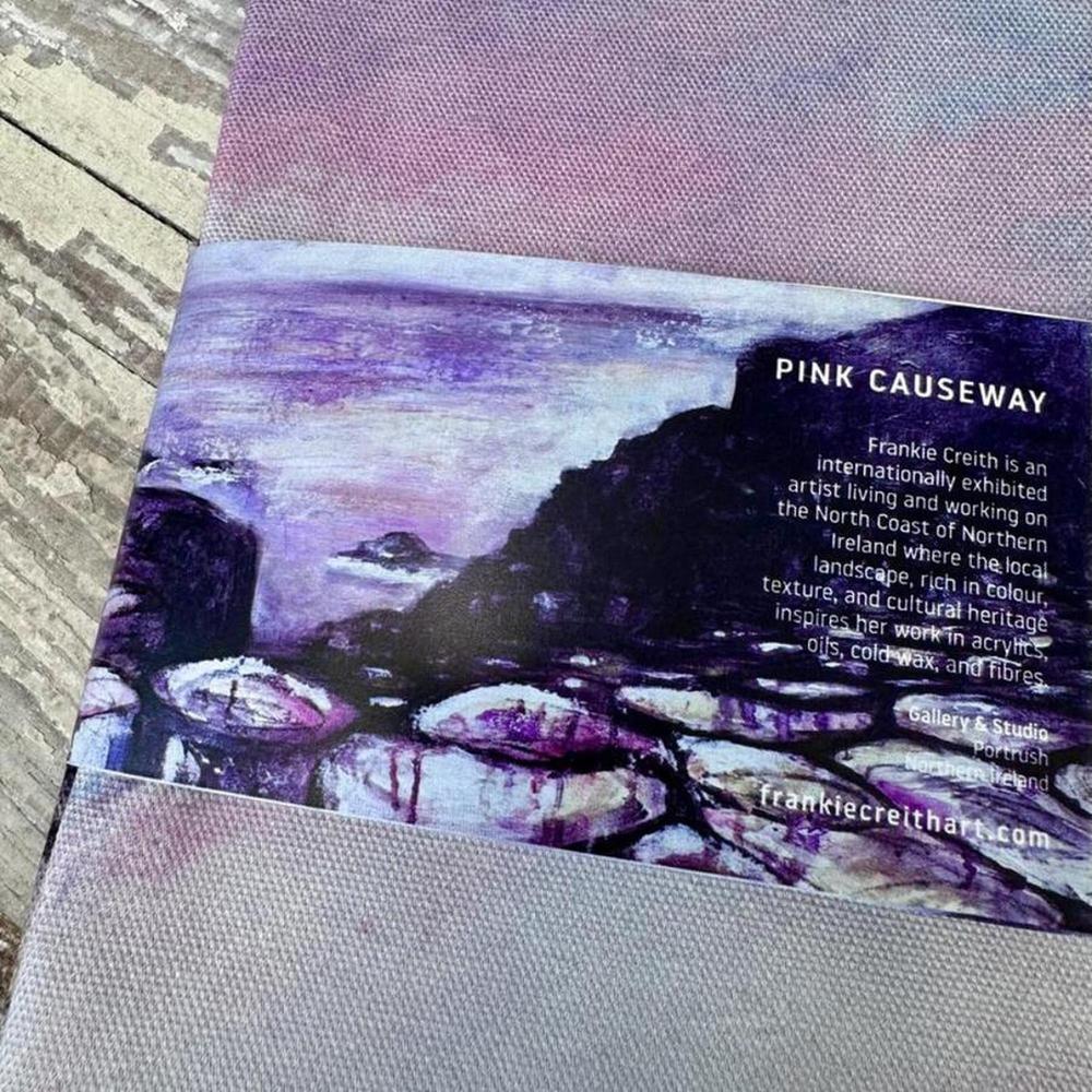 Frankie Creith PINK CAUSEWAY Tea Towel-Artist Frankie Creith-Basalt and Oak