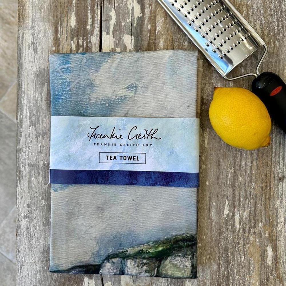 Frankie Creith PURPLE WHITEROCKS Tea Towel-Artist Frankie Creith-Basalt and Oak