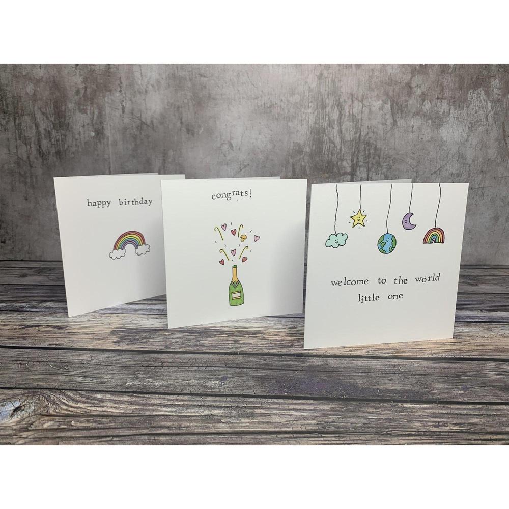 Hand Made Greeting Cards-The Little Somethings-Basalt and Oak