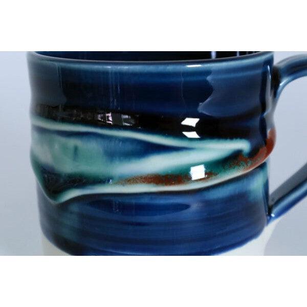 Mud Ireland Northern Lights Mug with Coloured Accents-Mud Ireland-Artisan Market Online