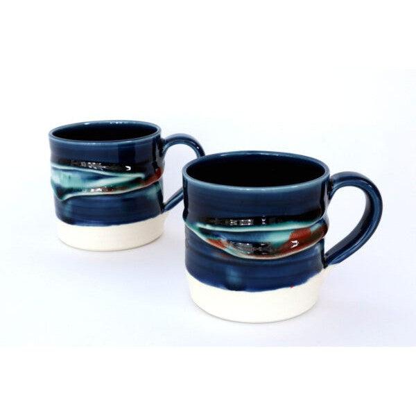 Mud Ireland Northern Lights Mug with Coloured Accents-Mud Ireland-Artisan Market Online