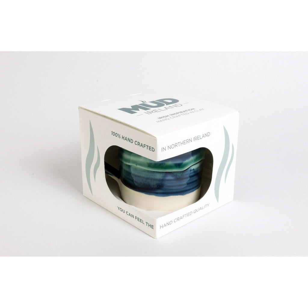 Mud Ireland Northern Lights Mug with Coloured Accents-Mud Ireland-Artisan Market Online