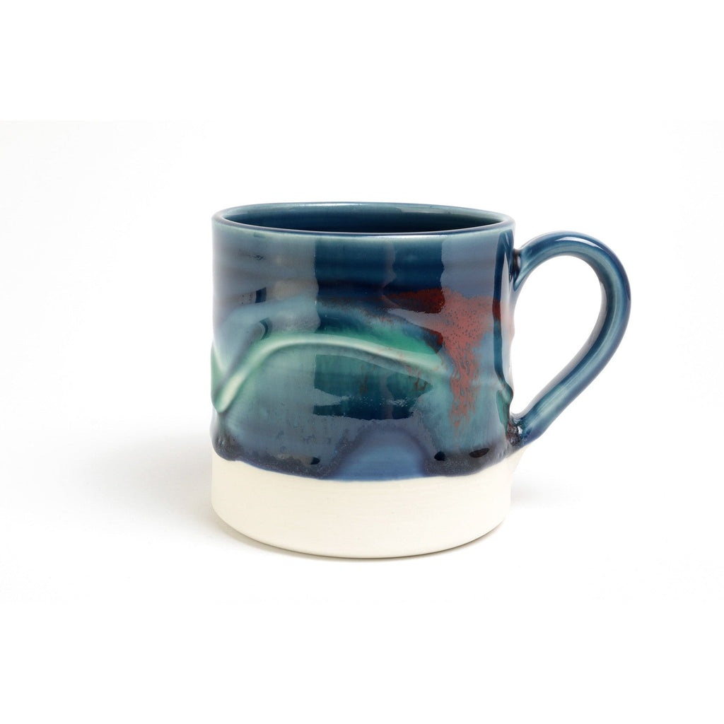 Mud Ireland Northern Lights Mug with Coloured Accents-Mud Ireland-Artisan Market Online